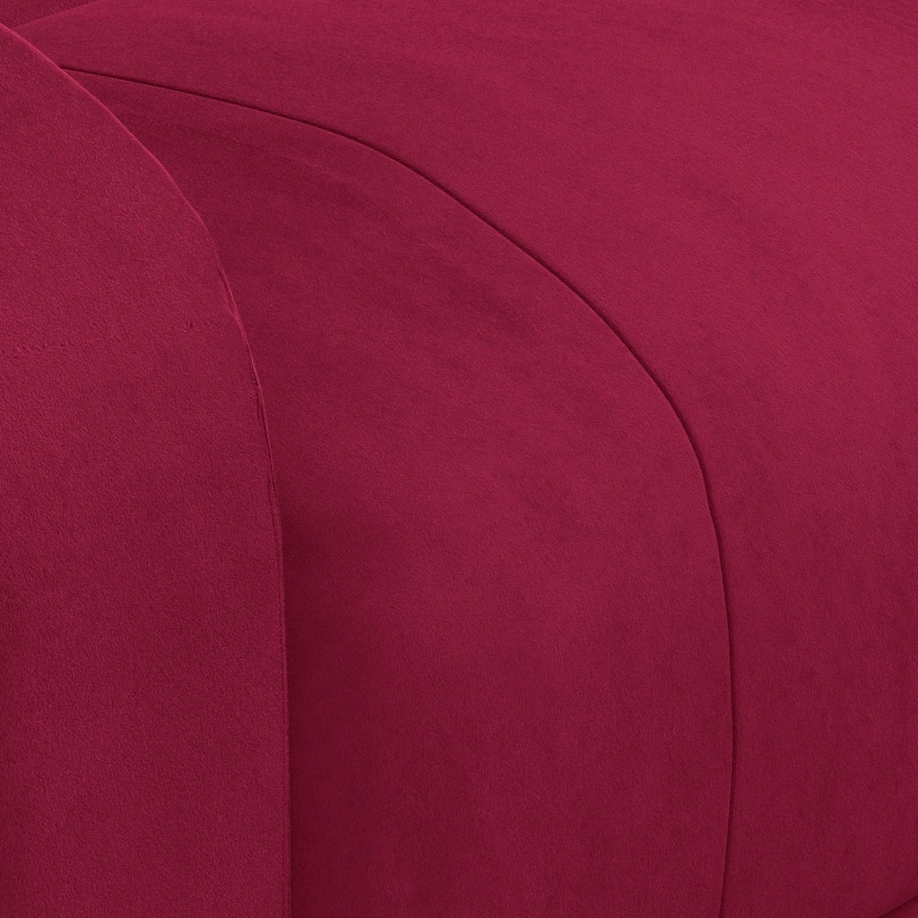Poltrona Massaggiante Rosso Vino in Velluto 342415