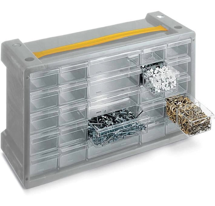 Terry TE1000058 Cassettiera Poker Portatile 25 Cassetti con 20 Divisori Mobili colore Grigio