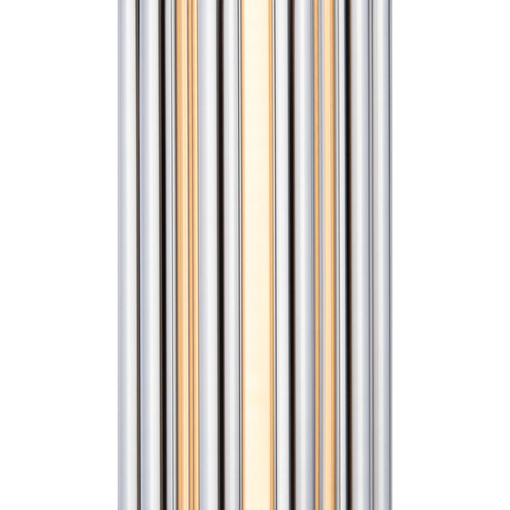 Applique Contemporanea Sonata Led Alluminio Cromo Diffusore Vetro Trasparente