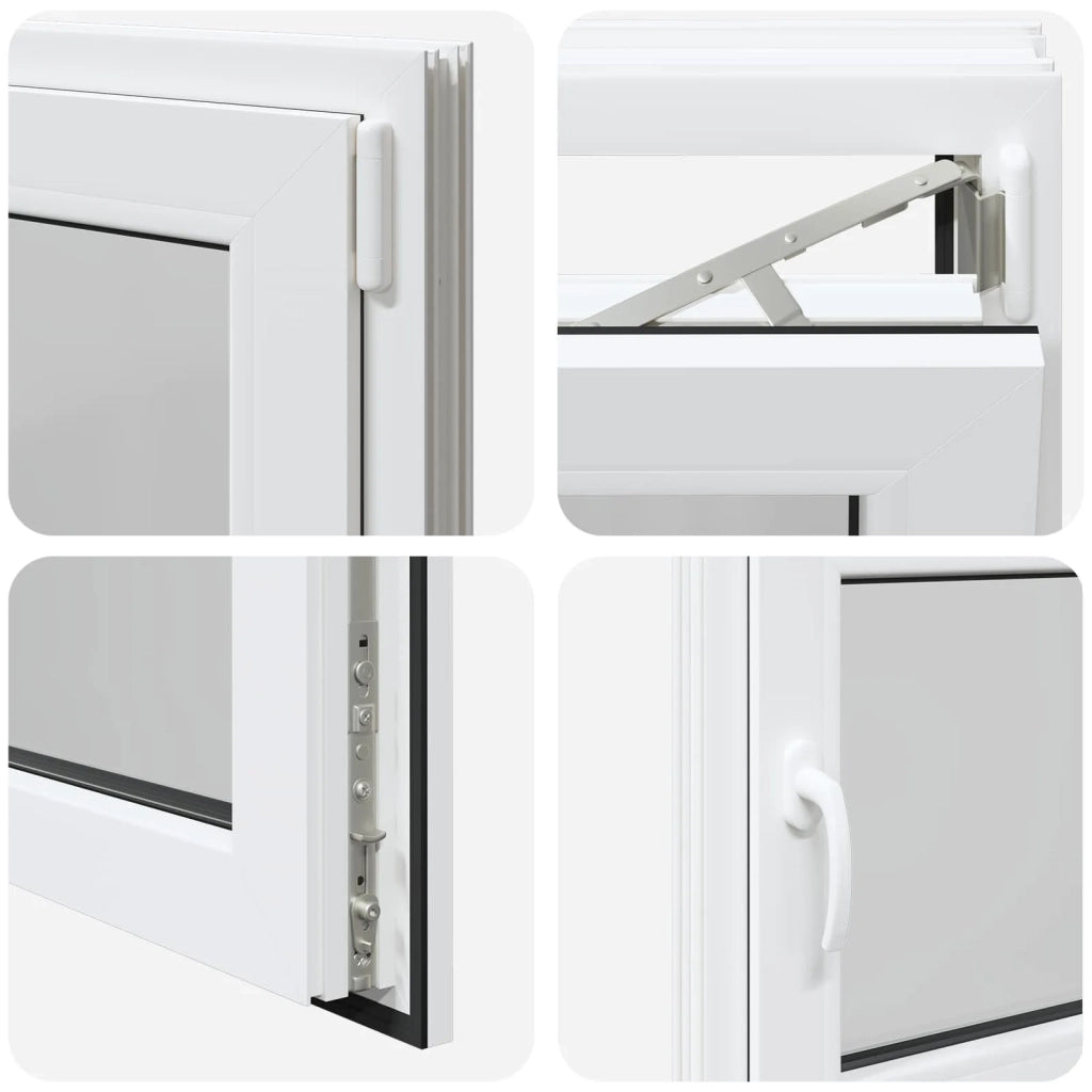 Finestra per Soffitta RISOR 80 x 60 cm PVC e Vetro Bianco CFW6759427