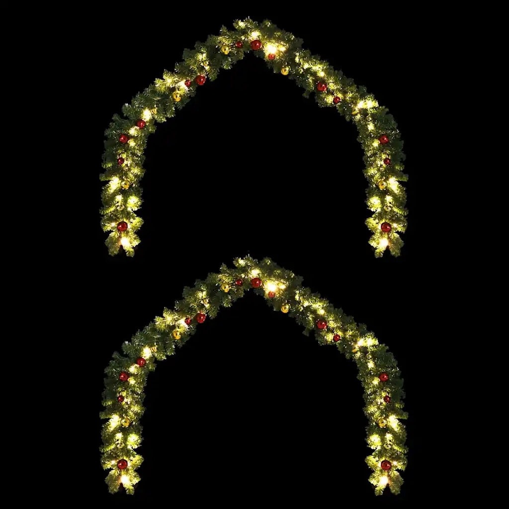 Ghirlanda di Natale con 600 LED 2 pcs Verde PVC