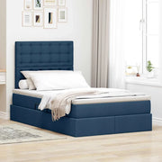 Letto con contenitore e materasso Blu 120 x 200 cm Poliestere 3371903