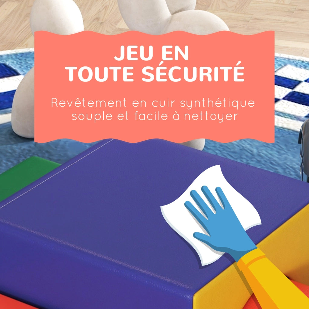 Set 4 Moduli Motricit¨¤ Bambini ¨C Xylo ¨C Schiuma EPE Multicolore