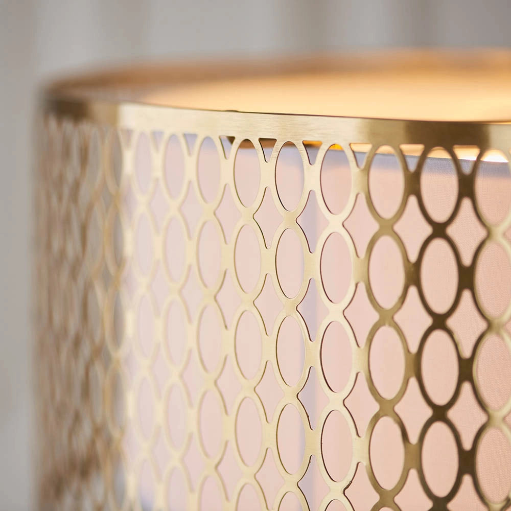 Lampadario rotondo traforato oro 3xE27 Cordero Endon