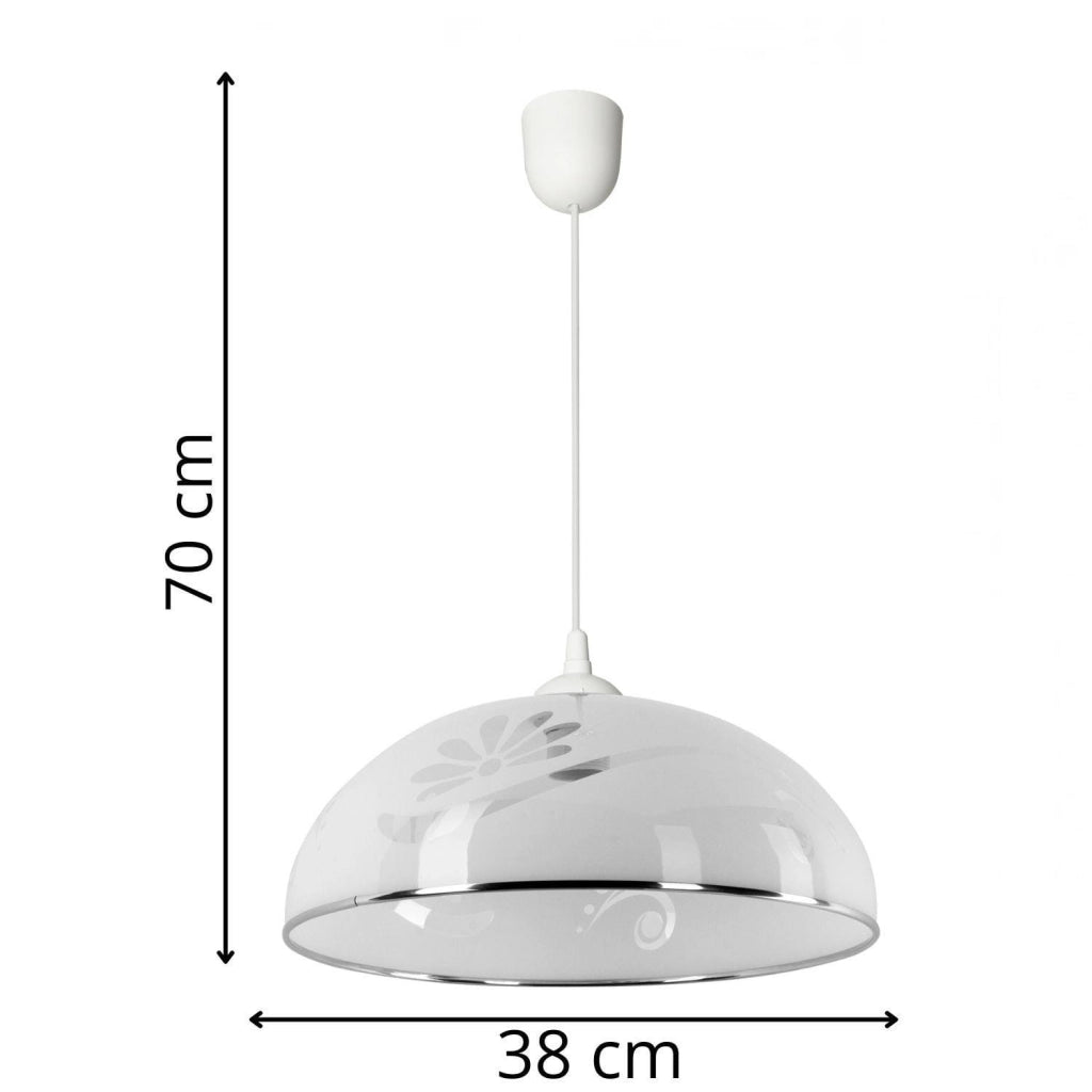 Lampada a sospensione Lampex Simi 70cm bianca E27