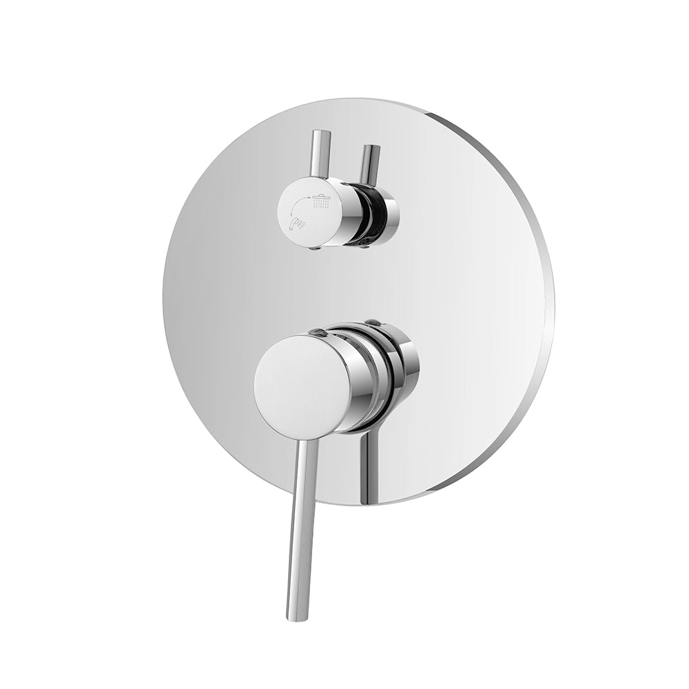Kit doccia completo con miscelatore York con braccio 35 e soffione 20 inox cromo