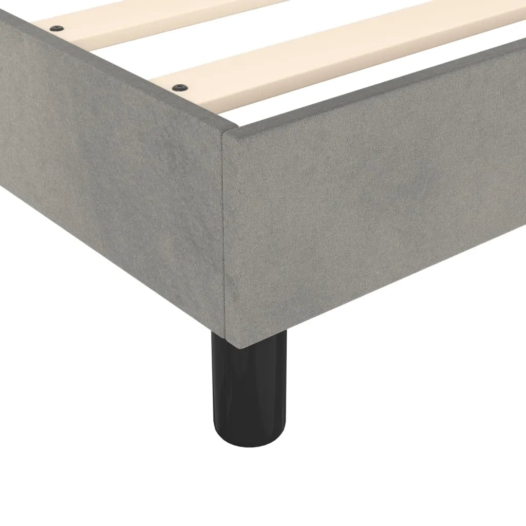 Struttura Letto a Rete a Molle Grigio Chiaro 140x200 cm Velluto 3120772