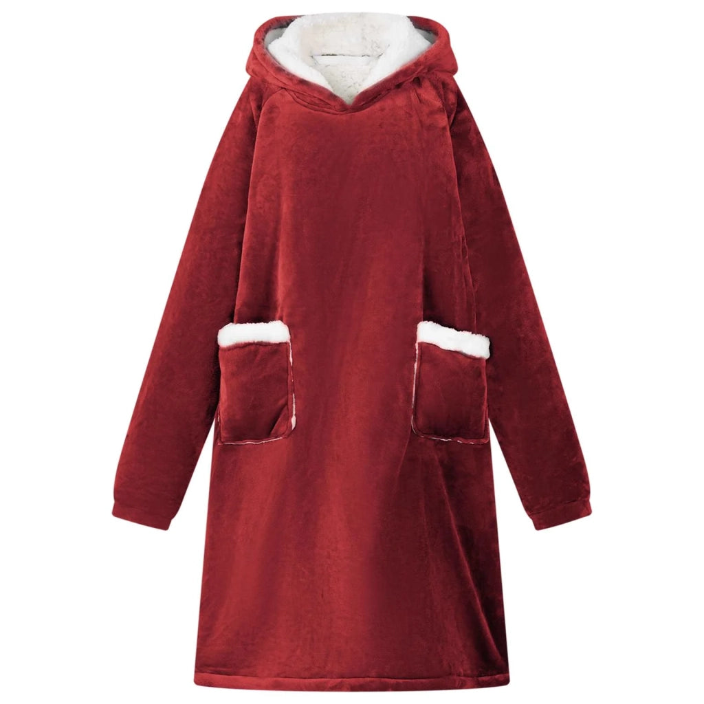 Felpa coperta Rosso Bordeaux M Pile e Flanella CFW5880923