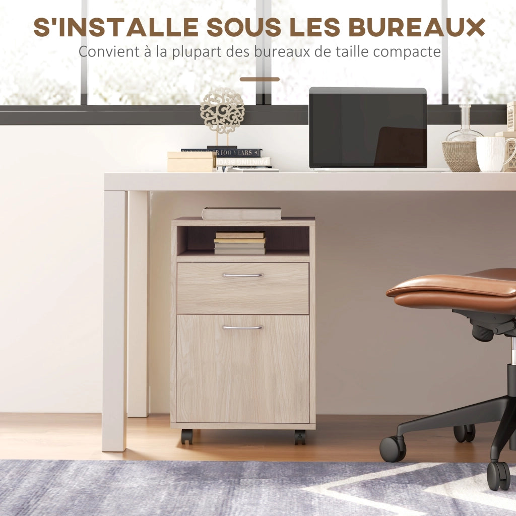 Scrivania con cassetto e scaffale ¨C Minimal ¨C Rovere 40x35x60 cm