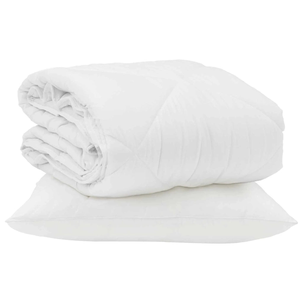 Piumone | Duvet Estivo con cuscino 2 pz Bianco Microfibra