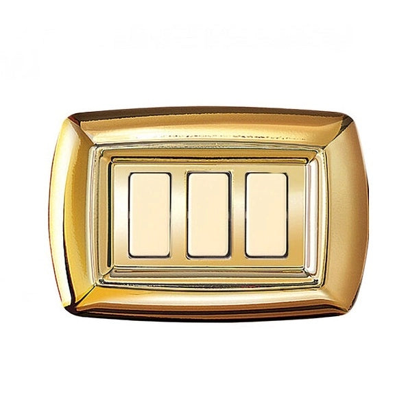 PLACCA TONDO 3 MODULI ORO