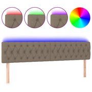 Testiera | Testata a LED Tortora 180x7x78/88 cm in Tessuto
