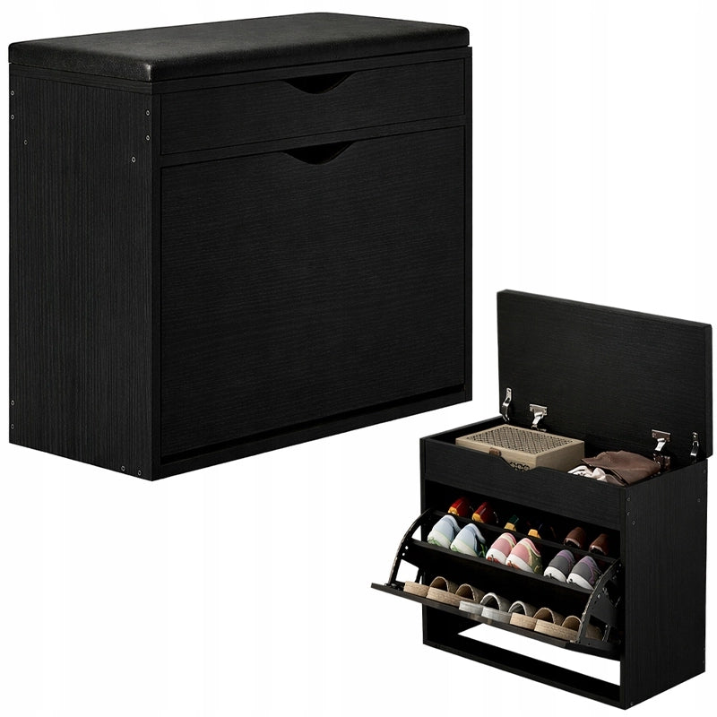 Scapino per scarpe con seduta, nero, per ingresso in stile loft, 60 cm