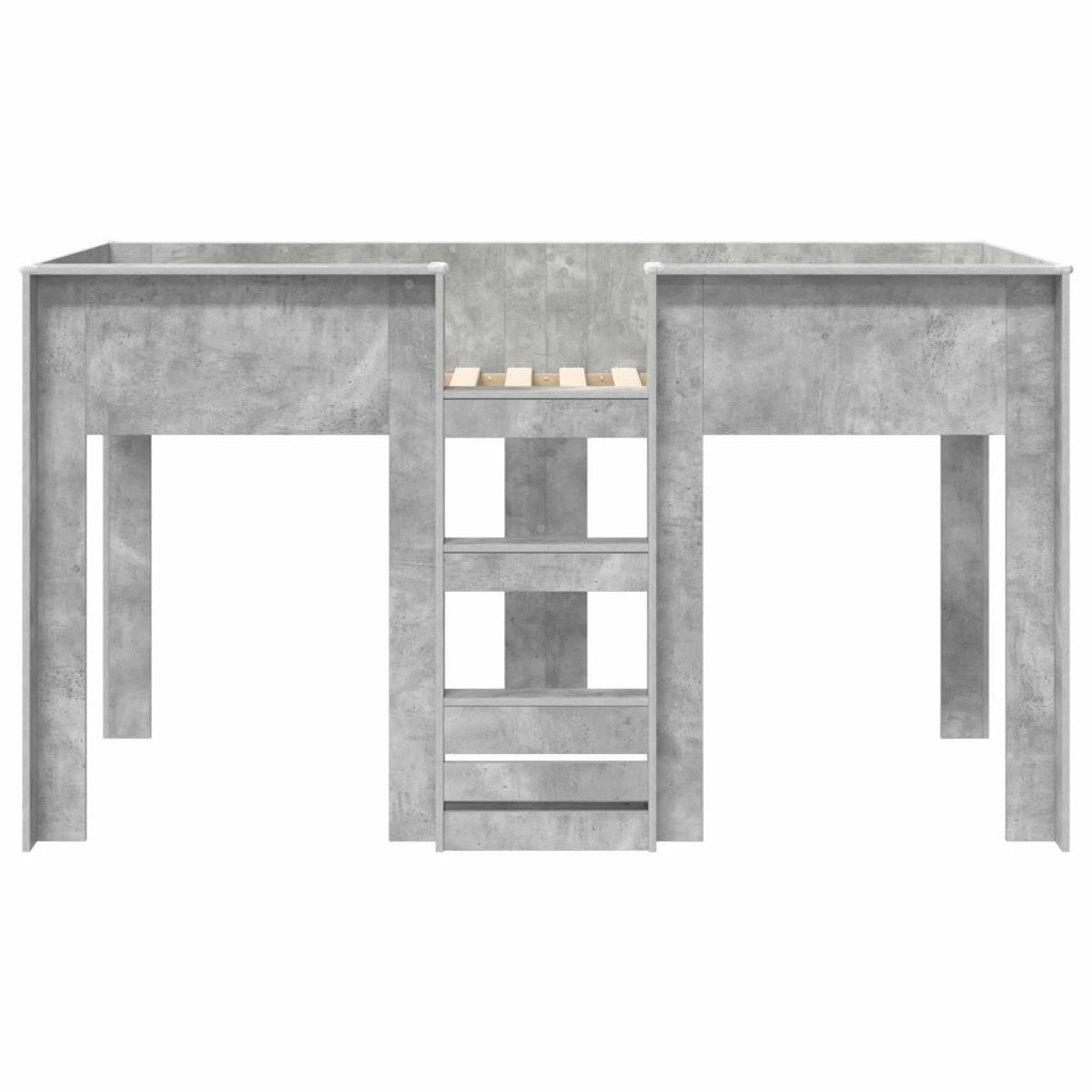 Letto a Castello per Bambini Grigio cemento 100 x 200 cm