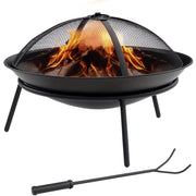 Braciere da Esterno con Coperchio e Attizzatoio ¨C Minimal ¨C ?47x33 cm Nero