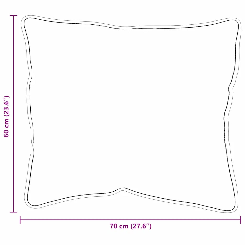 Cuscino 2 pcs Bianco 70 x 60 x 20 cm Cotone e Poliestere 42007809