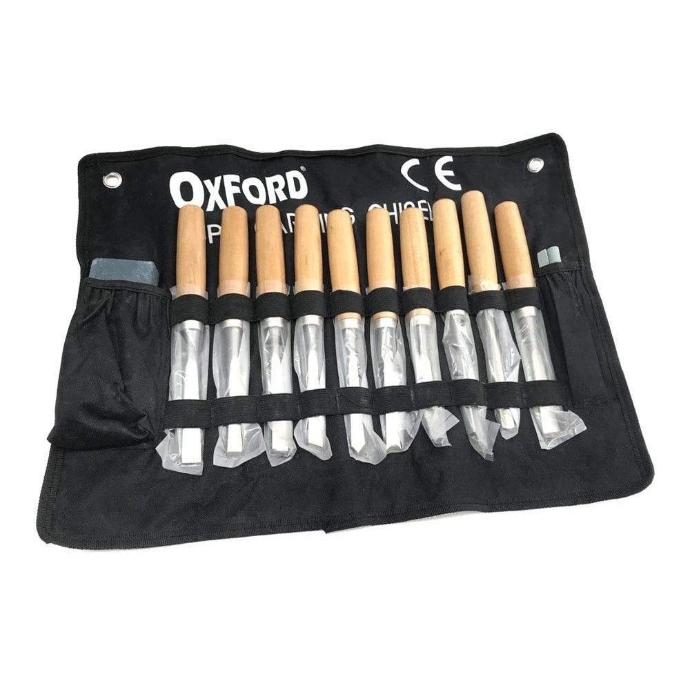 Trade Shop - Set Kit 13 Sgorbie Scalpelli Scalpello Per Legno Da Falegname Con Astuccio -