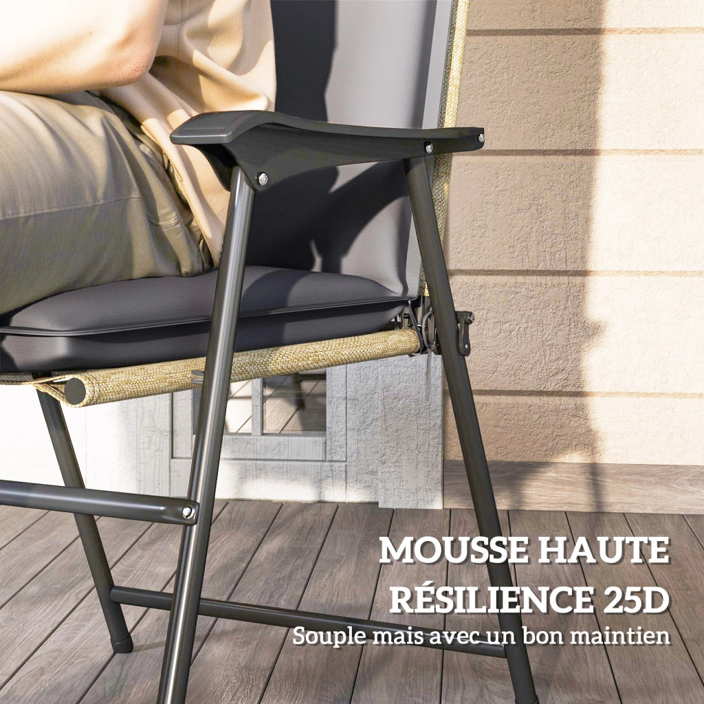Cuscini per sedie da giardino ¨C zephmum ¨C 4 pezzi grigio 124x50x5cm