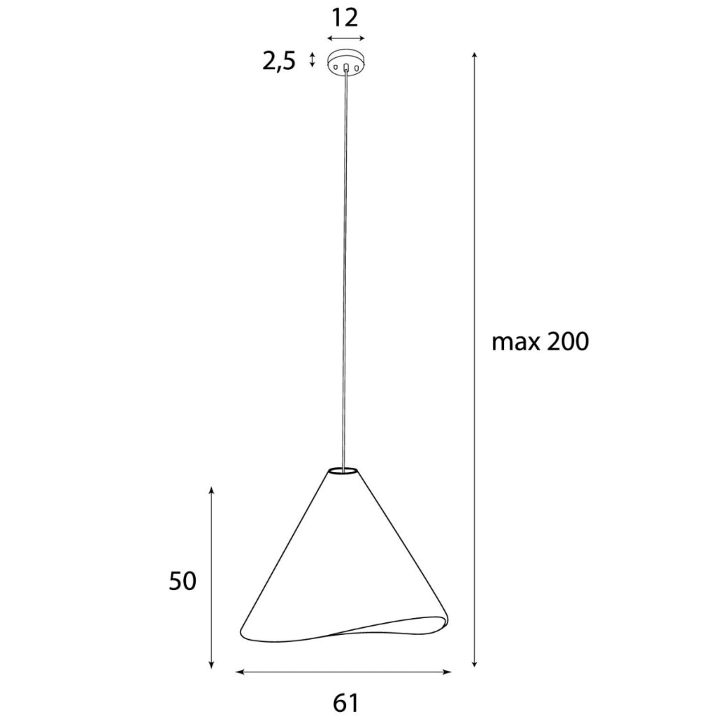 Lampada a sospensione scandi rovere cono E27 Maxlight