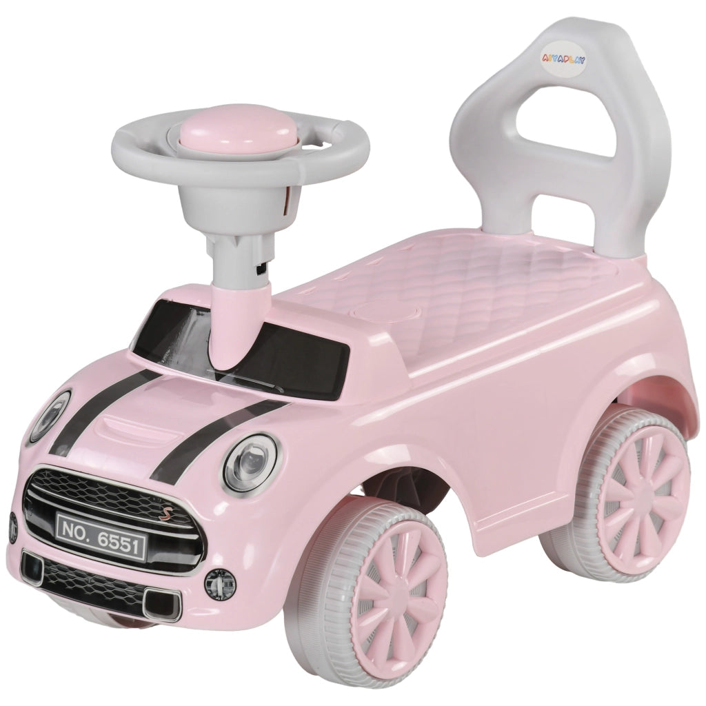 Cavalcabile con Volante e Clacson ¨C Xylo ¨C Rosa 53x25x35 cm