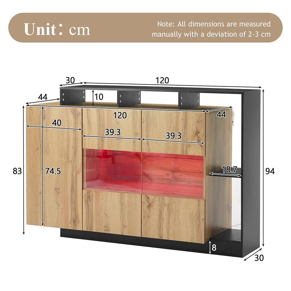 Buffet LED - Xylo - legno MDF Bluetooth comando app