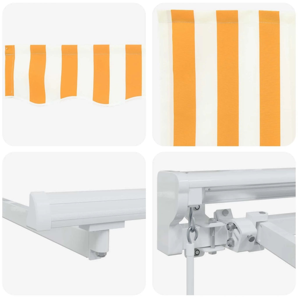 Cornice per Tenda Manuale con LED Giallo e Bianco 2,5 x 2 m 3420498