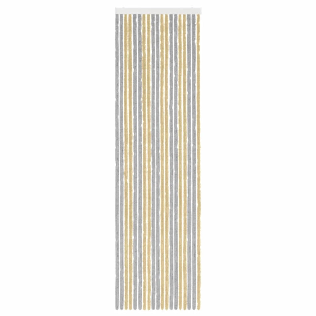 Tenda per insetti in chenille Grigio e Beige 56 x 200 cm 42034462