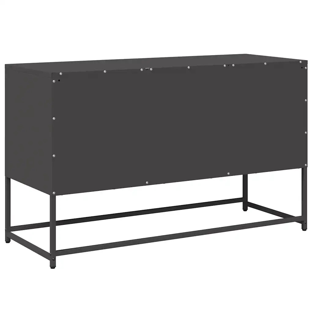 Mobile TV Nero 100,5x39x60,5 cm in Acciaio 853380