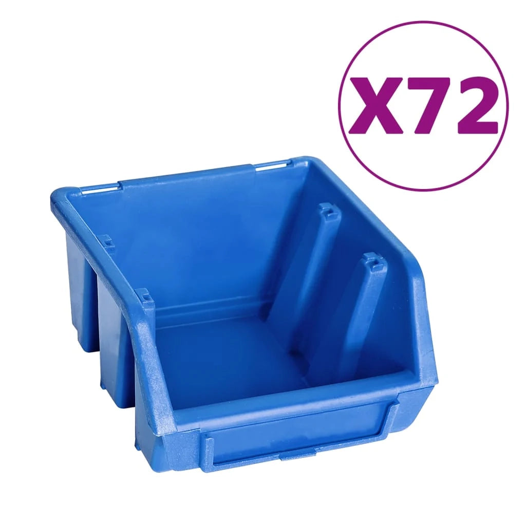 Kit contenitore portaoggetti e pannello da parete blu e nero da 128 pezzi 02_0003844