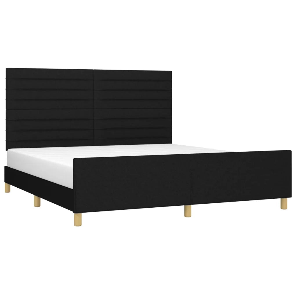 Giroletto senza Materasso Nero 160x200 cm in Tessuto 3125148