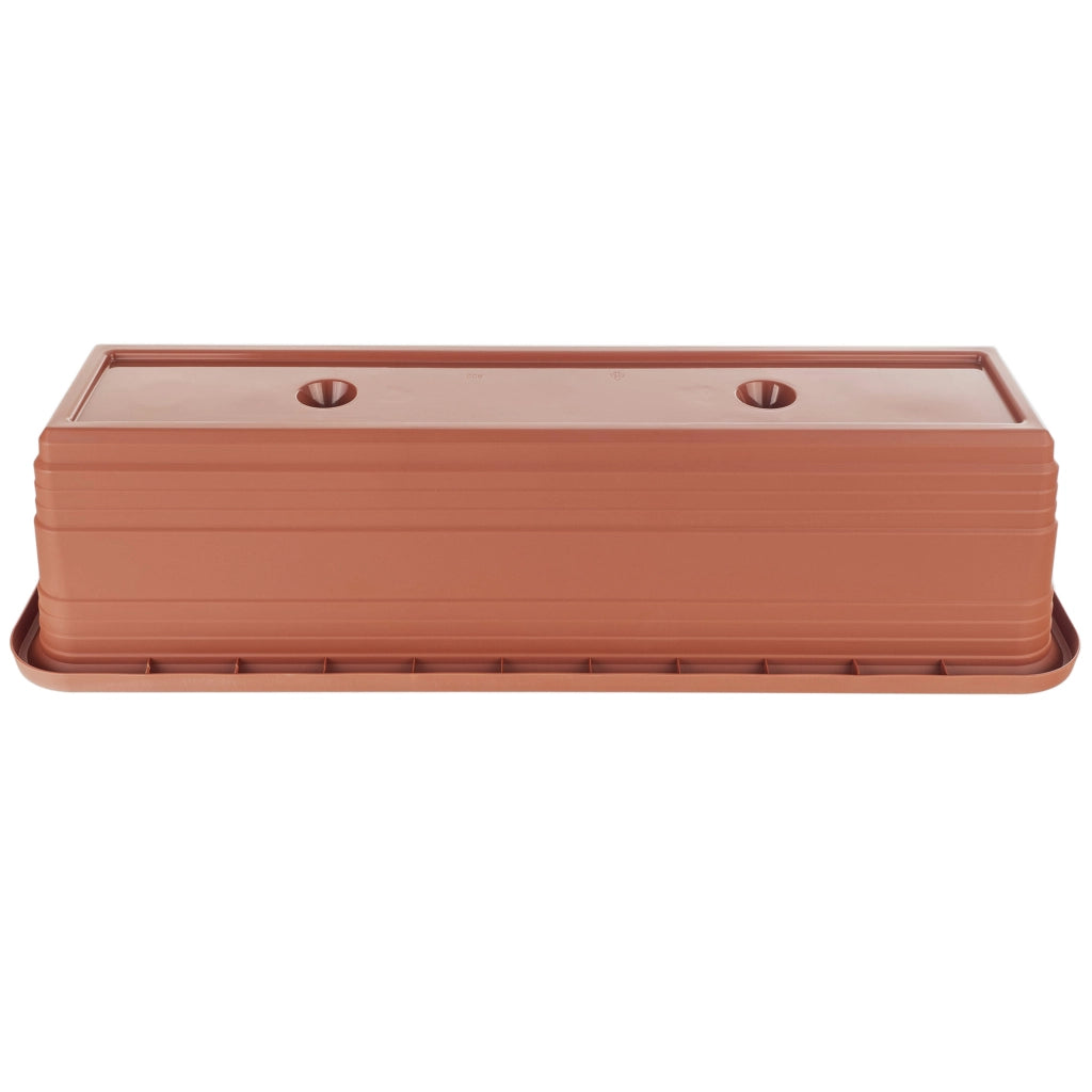 Vaso da fiori per balcone KADAX, 60 cm, rosso mattone.