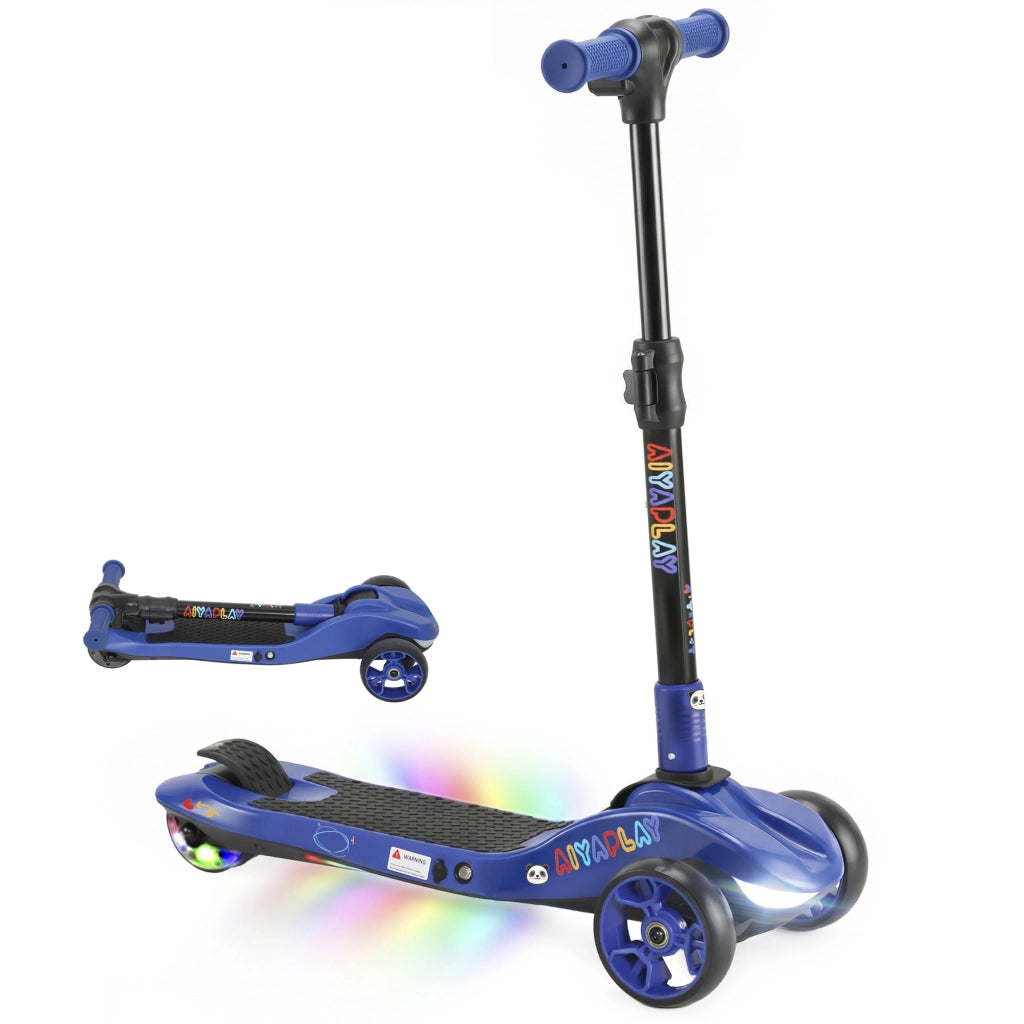 Monopattino elettrico per bambini 6+ anni pieghevole 3 ruote avvio zero velocit¨¤ max 8 km/h ¨C Xylo ¨C Blu