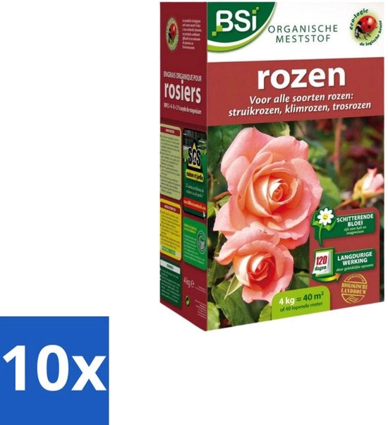 Materiale per Terrai - Fertilizzante per Fiori - Rigogliosa Fioritura e Crescita Forte - 4 kg (40 m²) - Confezione in Massa - 10 pezzi