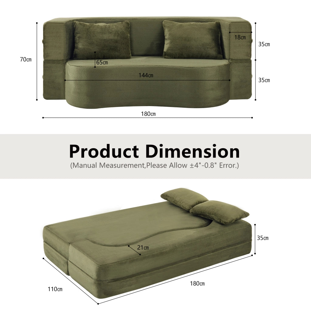 Divano Letto Futon Pieghevole ¨C Xylo ¨C Verde