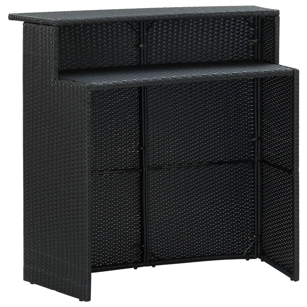 Set Bar da Giardino 4 pz con Cuscini Nero 3064876