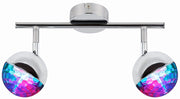 Candellux PARTY plafoniera LED RGB 2 luci cromo 38cm
