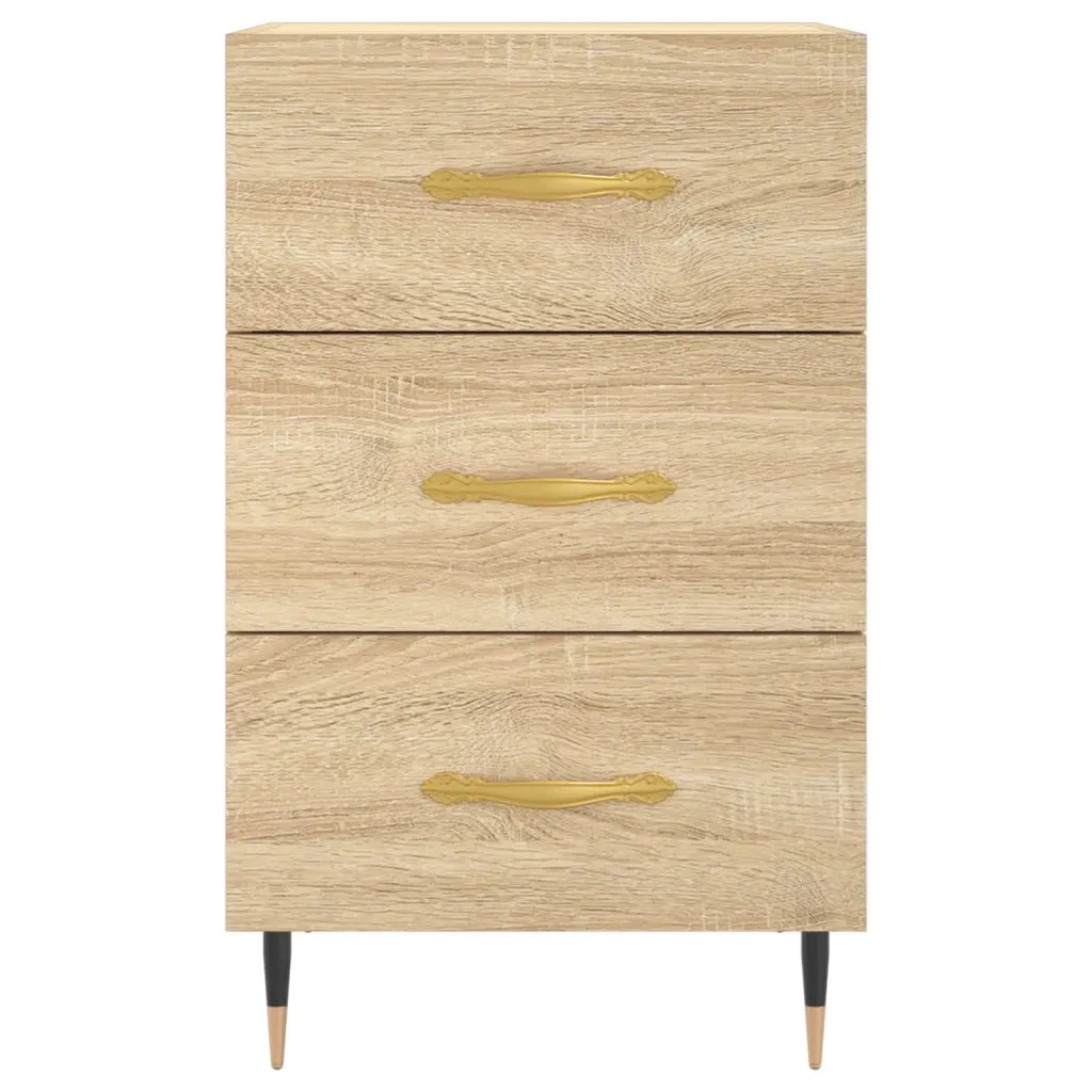 Comodino Rovere Sonoma 40x40x66 cm in Legno Multistrato 827639