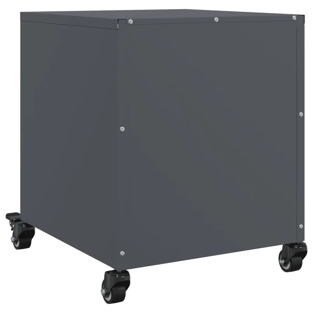Comodino Antracite 36x39x43,5 cm in Acciaio 846708
