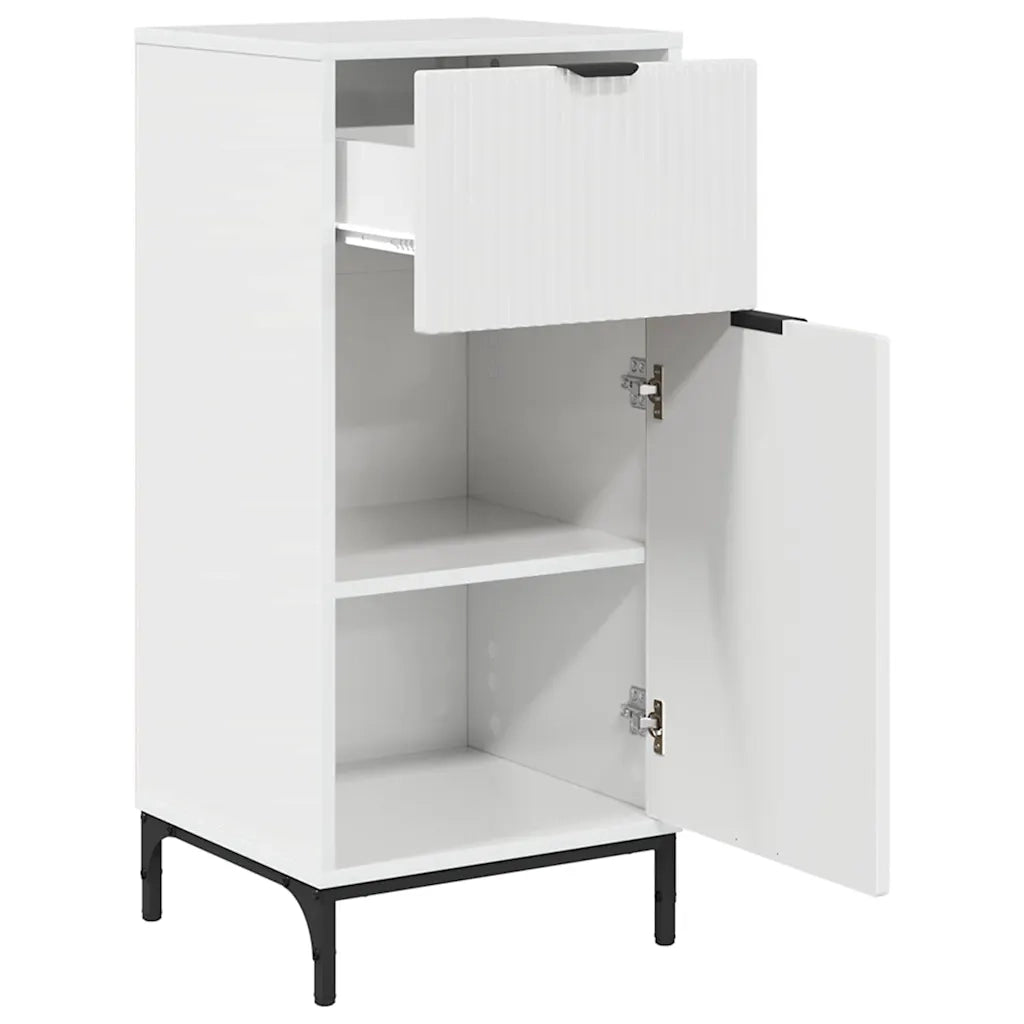 Set di mobili per il bagno con cassetto 3 pcs Bianco lucido 3393107