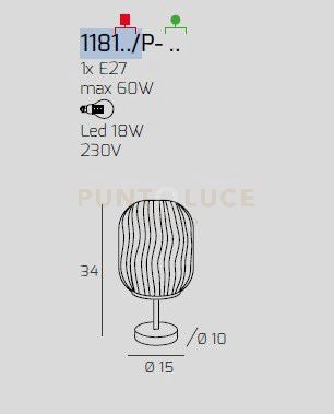 LUMETTO CROMO 1 LUCE VETRO BLU 1181CR-P-BL