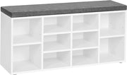Scarpiera VALORA con seduta - Bianco LHS010W01