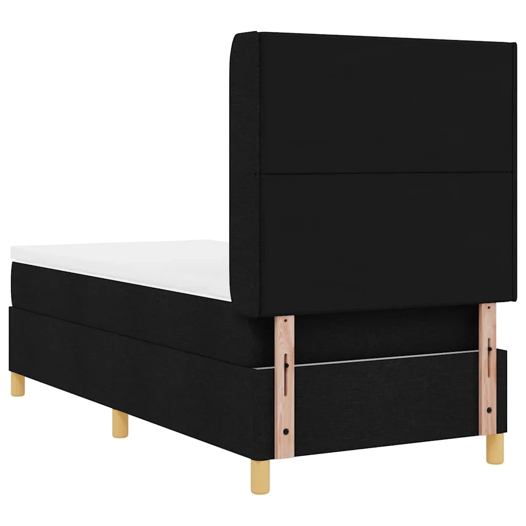 Letto a molle con materasso Nero 80 x 200 cm Tessuto 3341800