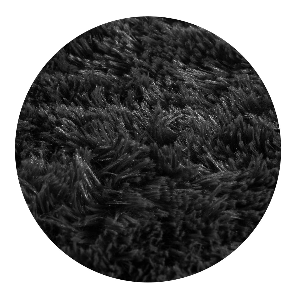 AIO FACTORY 80x120 cm TAPPETO SHAGGY ANTISCIVOLO Nero - Tappeto morbido