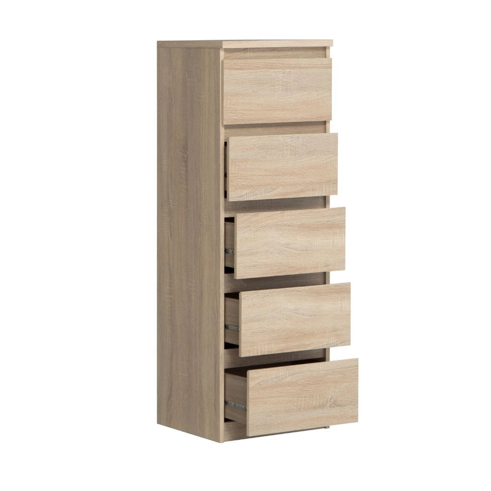 Cassettiera Morgan 5 cassetti rovere – 42x42.2x128H
