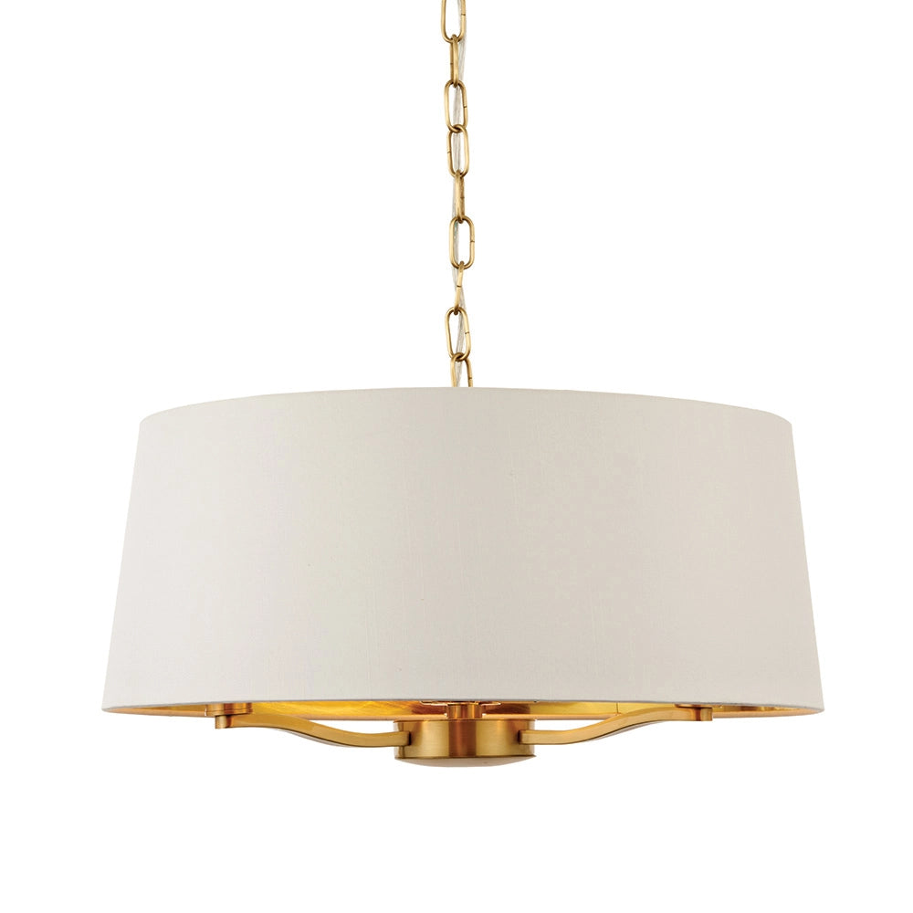 Lampadario Harvey Endon oro satinato bianco 3xE14 40W