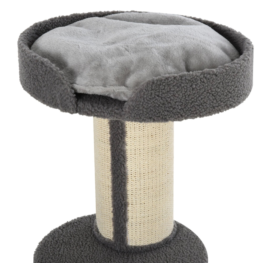 Albero Tiragraffi per Gatti con Cuccia e Cuscino ¨C Minimal ¨C Peluche e Corda Sisal