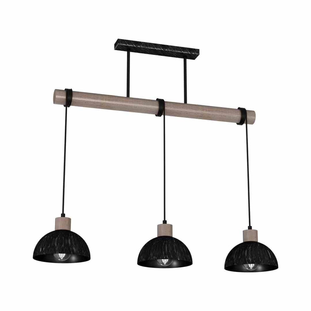Lampadario sospeso Milagro ERIK MLP7640 3 luci legno