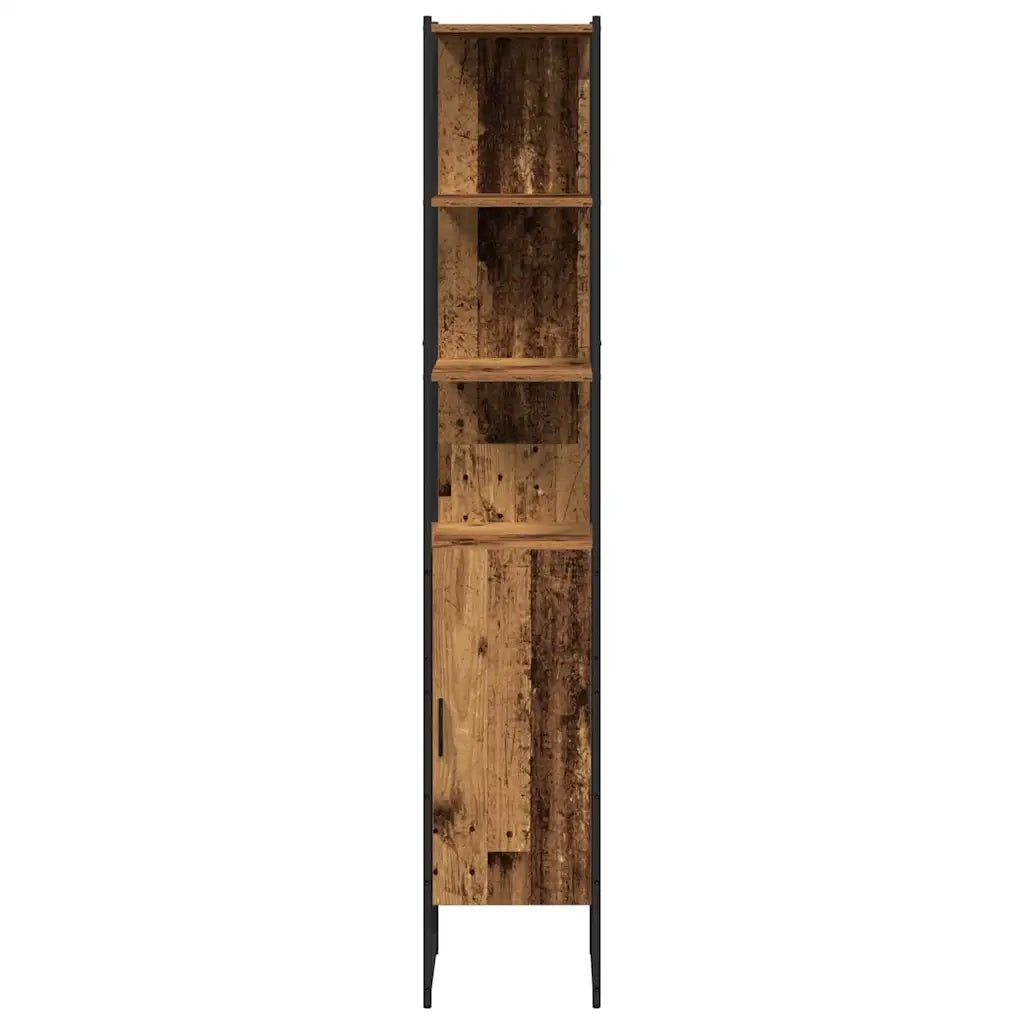 Set di mobili per il Bagno | Armadio da bagno 4 pz Marrone Legno multistrato