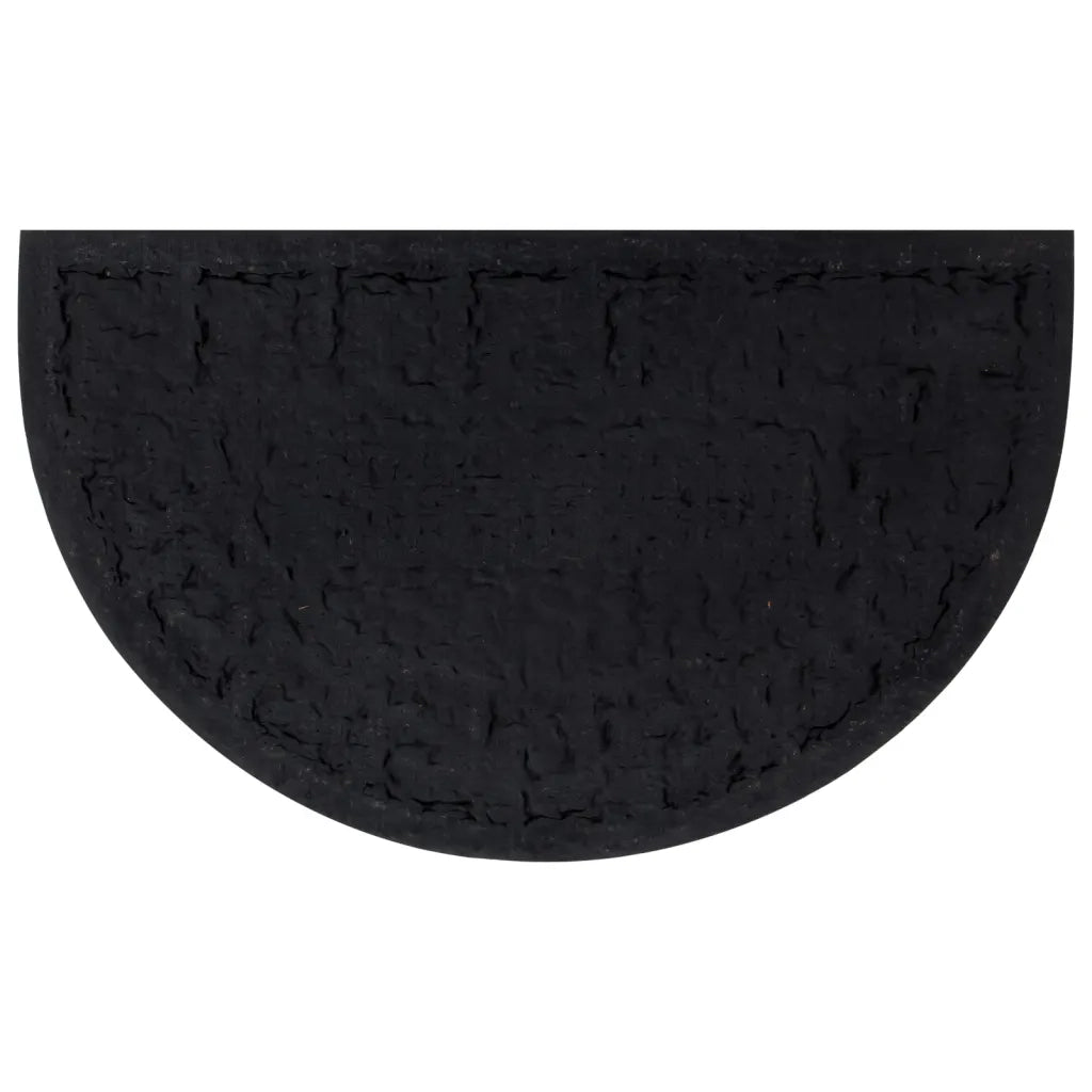 Zerbino semicircolare 45 x 75 cm antiscivolo e resistente per interni/esterni in gomma nera 02_0046203