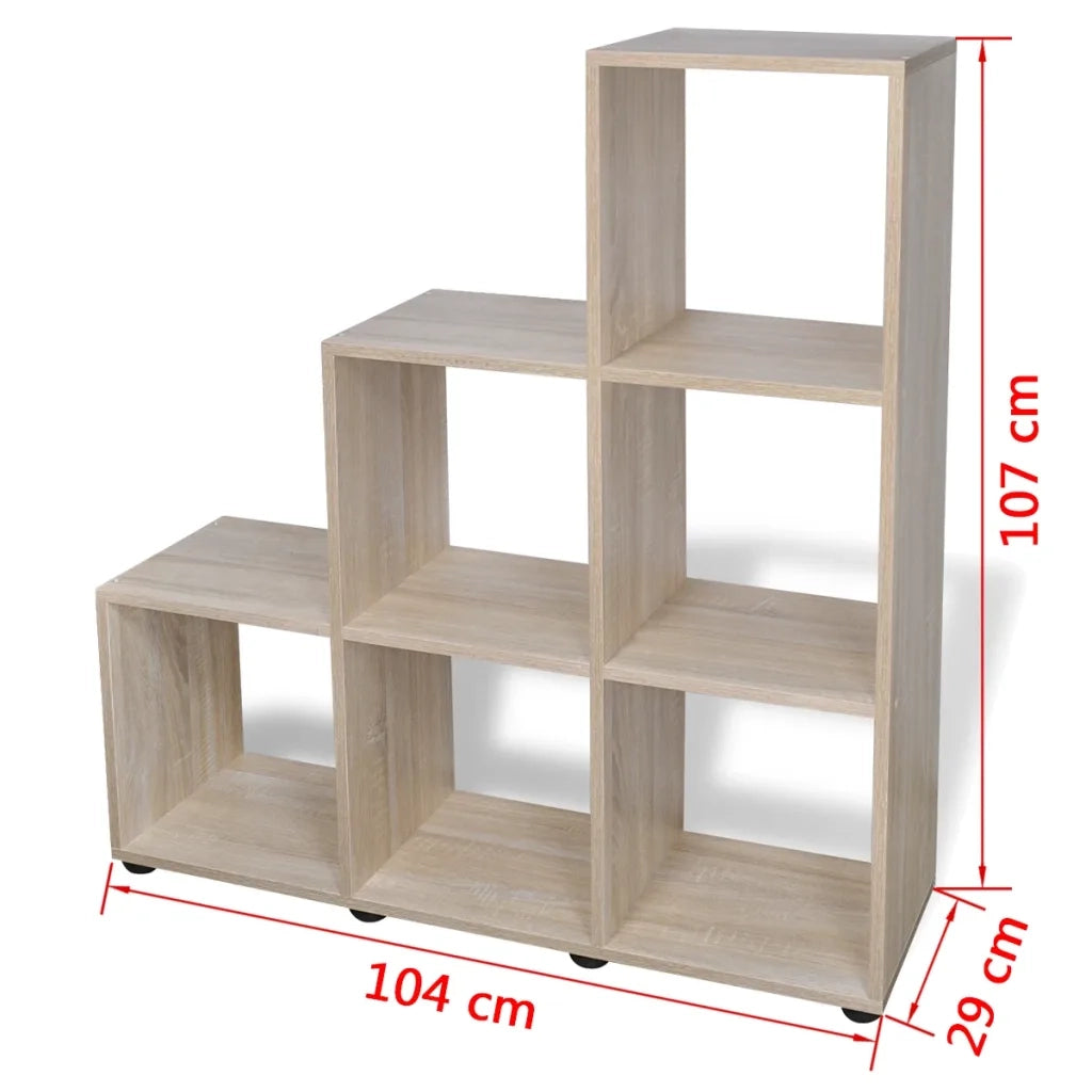 Libreria Scalare / Scaffale Espositore 107 cm Rovere 242553
